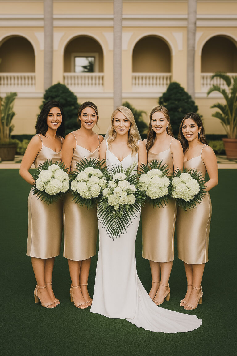 Bride and her bridesmaids.