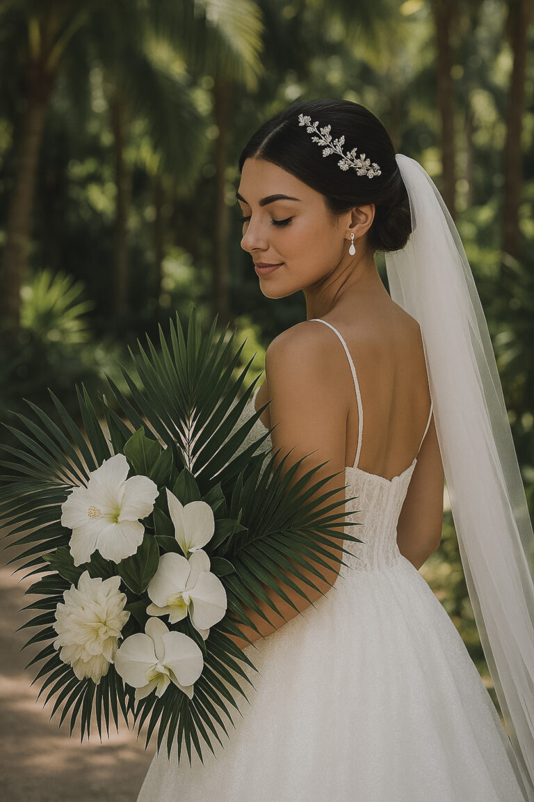 Bride in the forest.