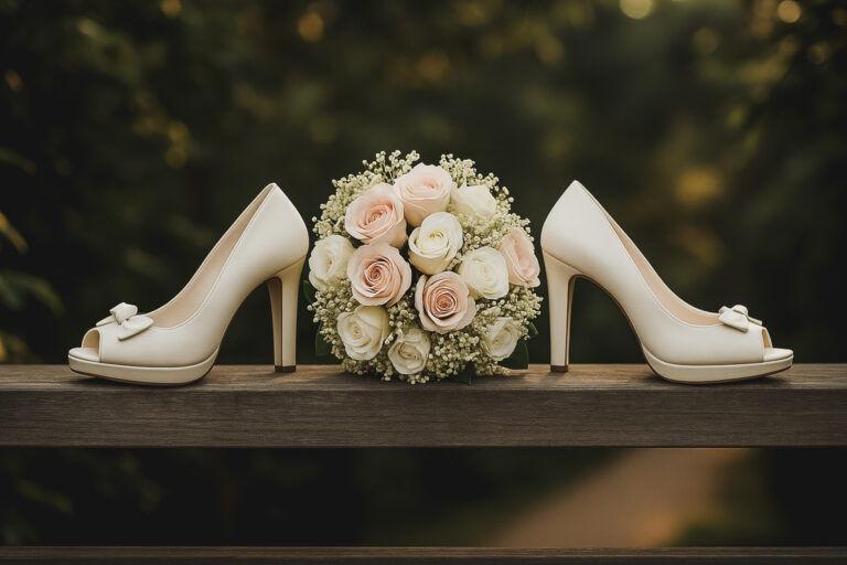 Bride's shoes.